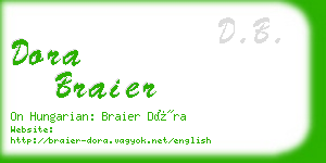 dora braier business card